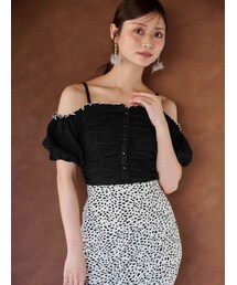 MERCURYDUO | ドロストギャザーコンパクトカットソー(Tシャツ/カットソー)