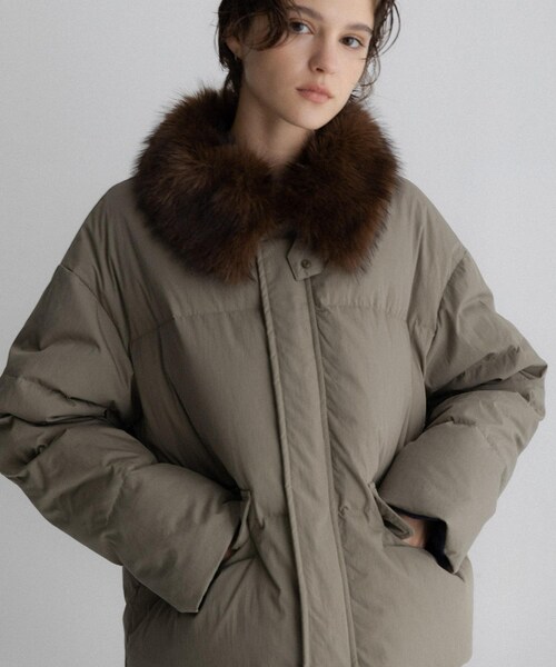 URBAN RESEARCH Sonny Label（アーバンリサーチサニーレーベル）の「グリーンダウンワークジャケット（その他アウター・レディース・ベージュ/カーキ/ネイビー・Free）」の4枚目の写真