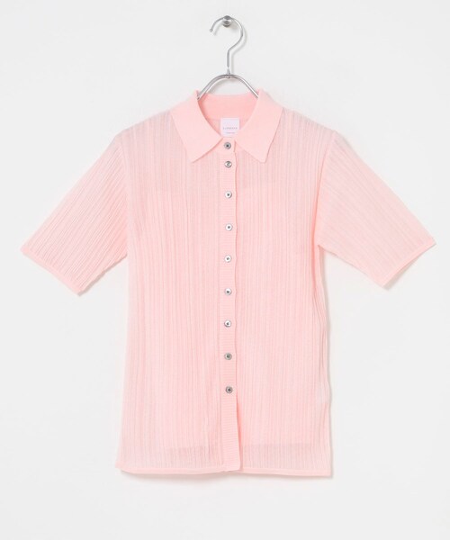 URBAN RESEARCH ROSSO（アーバンリサーチロッソ）の「ELENDEEK　SHEER PLEATS KNIT TOP（カーディガン/ボレロ・レディース・IVY/BLK/PNK・Free）」の3枚目の写真