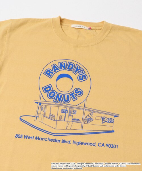 KBF(ケイビーエフ)の「GOOD ROCK SPEED Randy's Donuts T-shirts(Tシャツ/カットソー・レディース・YELLOW/CHARCOAL・Free)」の12枚目の写真