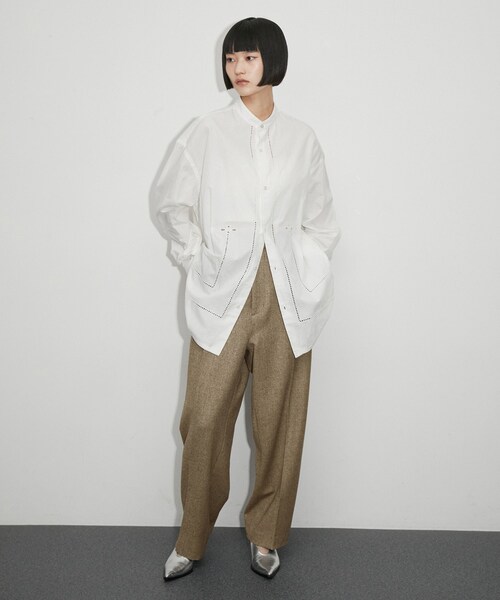 ADAM ET ROPE'（アダムエロペ）の「【公式サイト限定】【セットアップ対応】〈ADMERP〉ヘリンボンスラックス（スラックス・レディース・ブラウン・0.1/3.4）」の8枚目の写真