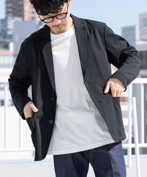 URBAN RESEARCH ROSSO（アーバンリサーチロッソ）の「『WEB限定』『セットアップ対応/XLサイズあり』コンフォータブルドライジャケット（テーラードジャケット・メンズ・NAVY/CHARCOAL/BLACK・S/M/L/XL）」の14枚目の写真