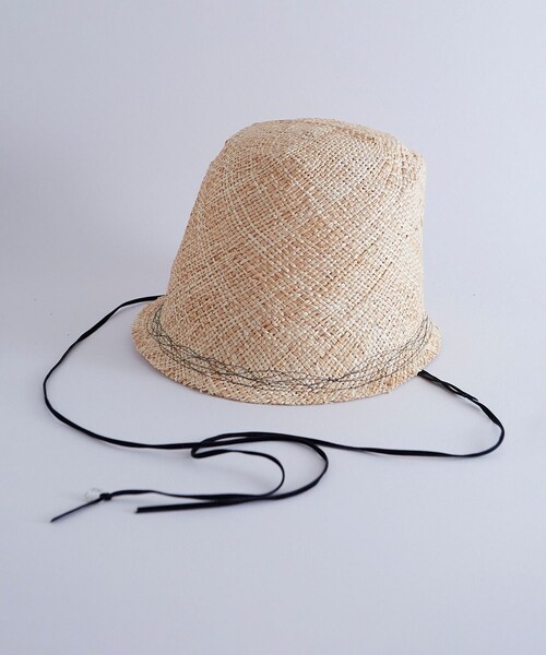 ADAM ET ROPE'(アダムエロペ)の「【J'aDoRe・一部店舗限定】【chisaki(チサキ)】Kanoko(ハット・レディース・オフホワイト・F)」の4枚目の写真