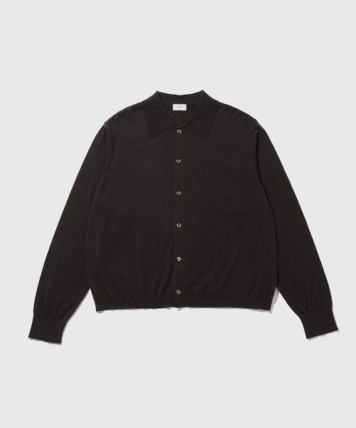 ADAM ET ROPE'(アダムエロペ)の「【URU/ウル】KNIT CARDIGAN(カーディガン/ボレロ・メンズ・チャコール/レッド・1/2)」の1枚目の写真
