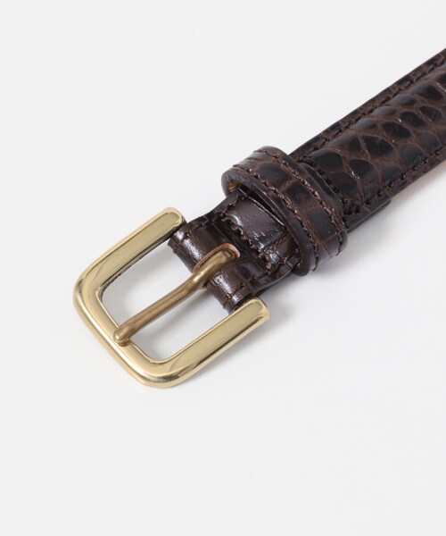 URBAN RESEARCH（アーバンリサーチ）の「Scye　PRESS CROCO DRESS BELT（ベルト・メンズ・ダークブラウン/クロ・M）」の10枚目の写真