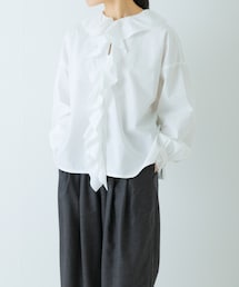 かぐれ | コットンフリルカラーシャツ(シャツ/ブラウス)