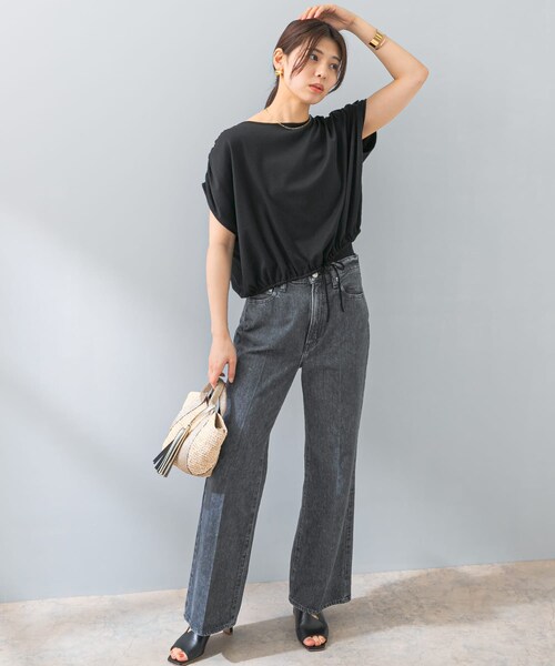 URBAN RESEARCH ROSSO（アーバンリサーチロッソ）の「『UR TECH』F by ROSSO　UVCUTバックオープンクロップドTシャツ（Tシャツ/カットソー・レディース・BLACK/OFF WHITE/YELLOW・FREE）」の19枚目の写真