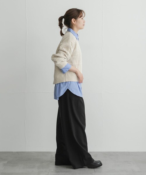 URBAN RESEARCH Sonny Label（アーバンリサーチサニーレーベル）の「モールヤーンクルーネックニットプルオーバー（ニット/セーター・レディース・オフ/ブラウン/グレージュ/ブルー・Free）」の12枚目の写真