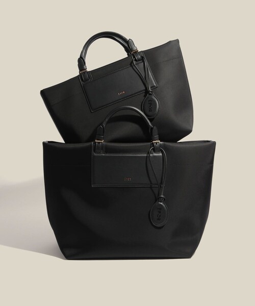 ROPE'（ロペ）の「【E'POR】【撥水加工・超軽量】 BOAT BAG Medium（トートバッグ・レディース・ブラック/キナリ・F）」の20枚目の写真