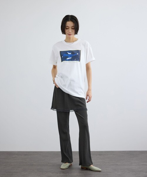 ADAM ET ROPE'（アダムエロペ）の「【Angie La La for SALON】GENTLE intimate レギンススカート（その他パンツ・レディース・チャコール/ホワイト・F）」の9枚目の写真