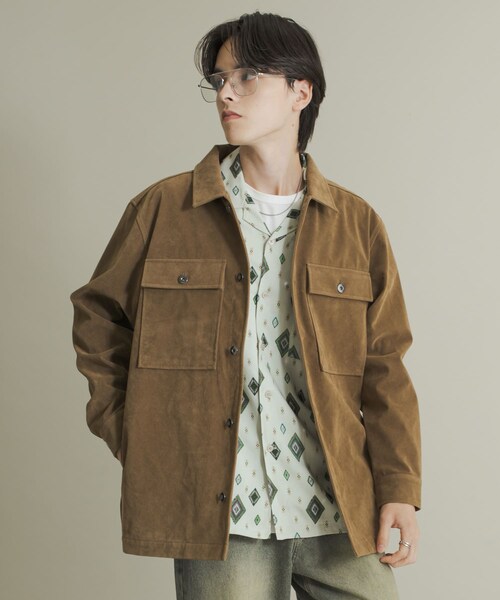 SENSE OF PLACE by URBAN RESEARCH(センスオブプレイスバイアーバンリサーチ)の「F/Sジャケット(テーラードジャケット・メンズ・D.BROWN/BEIGE・M/L)」の2枚目の写真