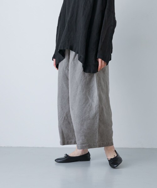 かぐれ（カグレ）の「MITTAN　起毛大麻ワイドパンツ（その他パンツ・レディース・薄炭・2）」の2枚目の写真