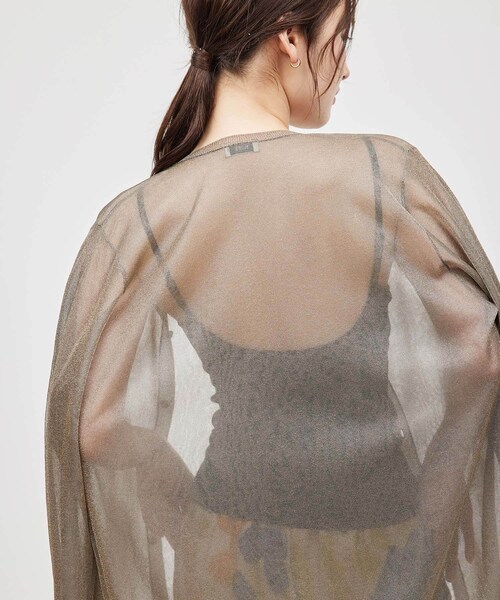 ROPE'（ロペ）の「コットンシルク丸胴テレコカップ付きキャミソール（キャミソール・レディース・ブラック/オフホワイト/ワイン・F）」の11枚目の写真