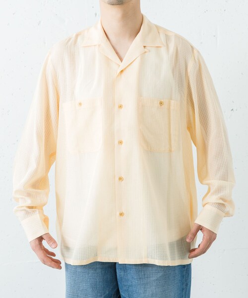 URBAN RESEARCH(アーバンリサーチ)の「SEVEN BY SEVEN SHEER ORGANIC COTTON SHIRTS LONG-SLEEVE(シャツ/ブラウス・メンズ・060 YELLOW/110 BLUE・M/L)」の13枚目の写真