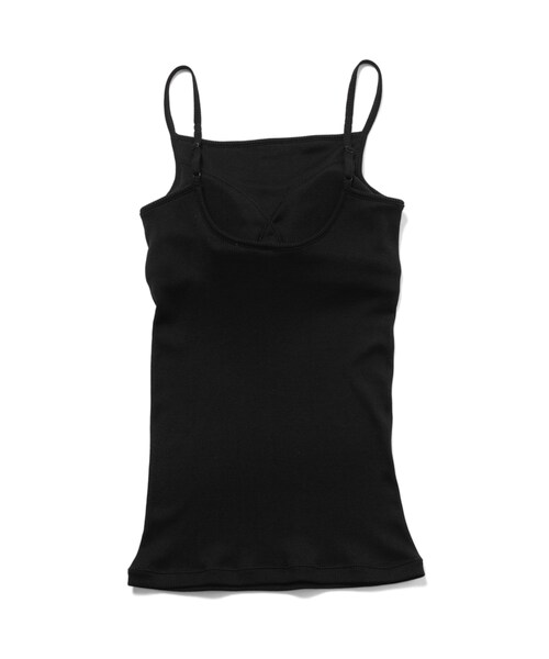 ROPE'（ロペ）の「コットンシルク丸胴テレコカップ付きキャミソール（キャミソール・レディース・ブラック/オフホワイト/ワイン・F）」の22枚目の写真