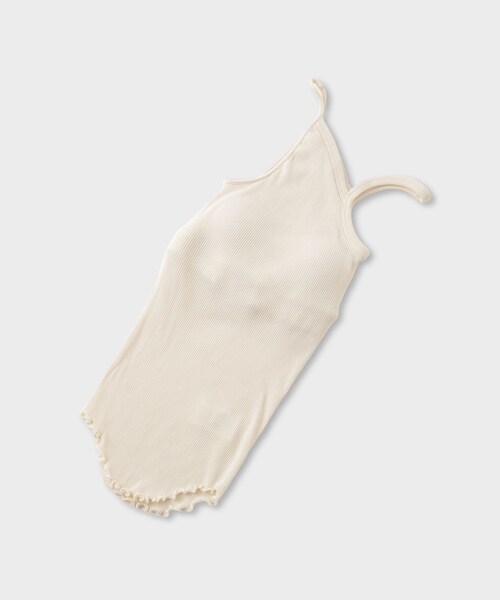 ROPE'（ロペ）の「【HAKUJI（ハクジ）】TWIST COTTON BRA TANK CAMI｜ブラタンクキャミソール（キャミソール・レディース・オフホワイト・F）」の2枚目の写真