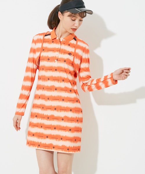 ROPE'(ロペ)の「【UV】【吸水速乾】タイダイボーダー長袖ボレロ(その他トップス・レディース・ブラック/ネイビー/オレンジ・F)」の3枚目の写真