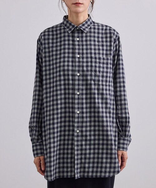 ADAM ET ROPE'(アダムエロペ)の「【INDIVIDUALIZED SHIRTS for SALON】別注フランネルチェックシャツ / グレー(シャツ/ブラウス・レディース・グレー・F)」の9枚目の写真