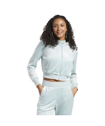 Reebok（リーボック）の「クラシックス エナジー Q4 ベロア ジップアップ スウェットシャツ / Classics Energy Q4 Velour Zip-Up Sweatshirt （アウトドア/スポーツ・レディース）」