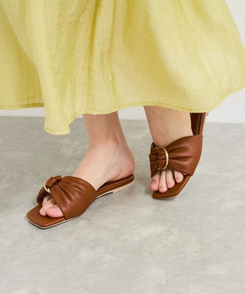VIS（ビス）の「フラットスライドサンダル（サンダル・レディース・ブラック/キャメル・L/M/S）」の9枚目の写真
