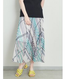 ELENDEEK | PANEL PLEATS CHECK SK(スカート)