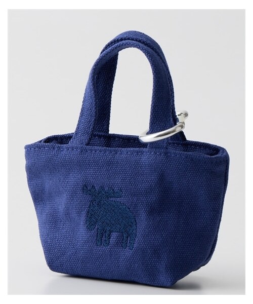 nissen（ニッセン）の「moz（モズ）sweden 手のひらサイズトートバッグ型ポーチ（カラビナ付）（バッグ・メンズ・アイボリー×レッド/キャメル/グレー/ブルー・Y）」の4枚目の写真