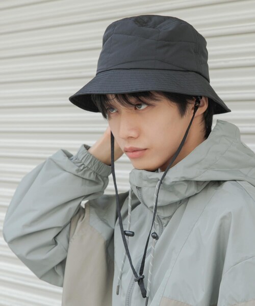 SENSE OF PLACE by URBAN RESEARCH(センスオブプレイスバイアーバンリサーチ)の「キルティングコードバケットハット(ハット・メンズ・IVORY/BLACK/KHAKI・one)」の13枚目の写真