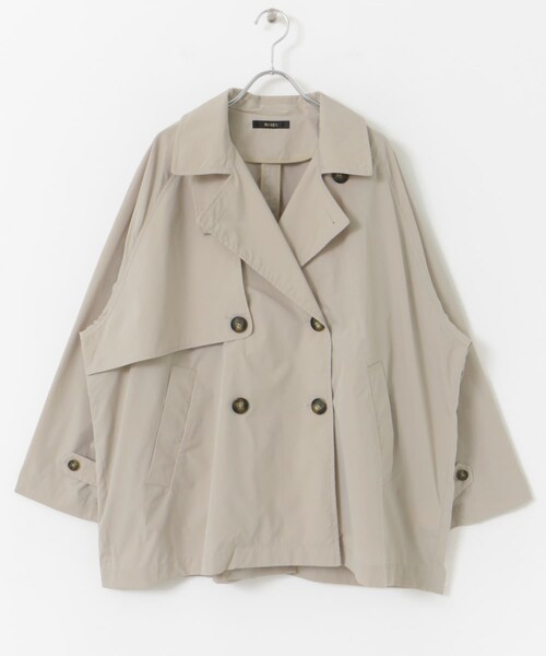 URBAN RESEARCH ROSSO（アーバンリサーチロッソ）の「『WEB/一部店舗限定』撥水ショートトレンチコート（ステンカラーコート・レディース・L/BEIGE/NAVY・FREE）」の17枚目の写真