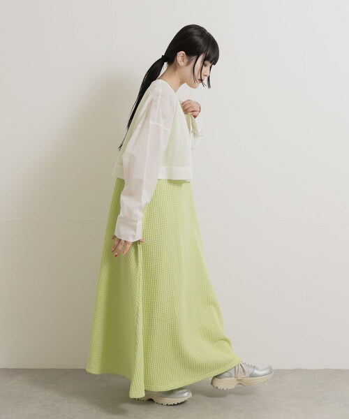 THE GOODLAND MARKET（ザグッドランドマーケット）の「SEAGREEN　BIG WAFFLE ONE PIECE（ワンピース・レディース・GREEN/BROWN/CREAM/ROYAL・1/2）」の21枚目の写真