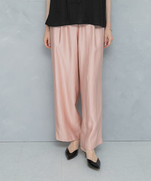 URBAN RESEARCH ROSSO（アーバンリサーチロッソ）の「ブライトツイルイージーパンツ（その他パンツ・レディース・PINK/BLACK・FREE）」の2枚目の写真