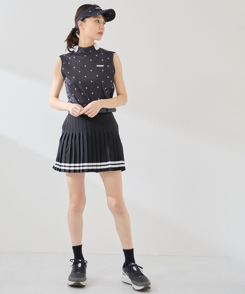 ROPE'（ロペ）の「小紋総柄プリントノースリーブプルオーバー/UV・接触冷感（Tシャツ/カットソー・レディース・ブラック/ホワイト/ベージュ・L/M/S）」の11枚目の写真