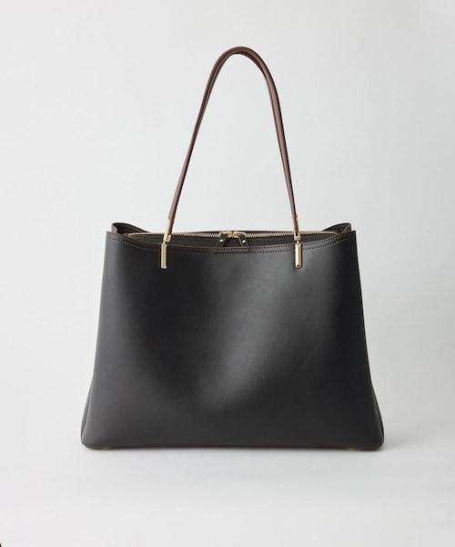 ROPE' PICNIC(ロペピクニック)の「レクタンメタル 3層トートバッグ/A4対応・軽量(トートバッグ・レディース・ブラック/キナリ/ブラウン系・F)」の20枚目の写真
