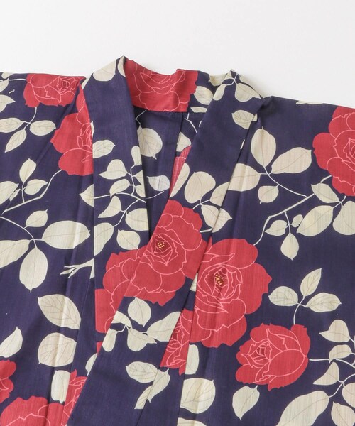 綿麻ゆかた 薔薇