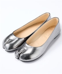 nissen | やわらか足袋風デザインフラットパンプス（低反発中敷）（ワイズ３Ｅ）(パンプス)