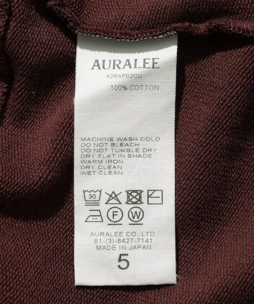 ADAM ET ROPE'(アダムエロペ)の「【AURALEE/オーラリー】SUPER HIGH GAUG SWEAT P/O(スウェット・メンズ・ダークブラウン/ワイン・3/4/5)」の22枚目の写真