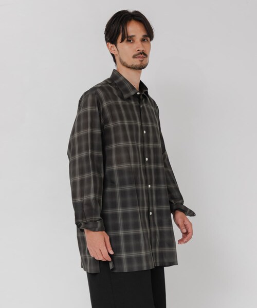 URBAN RESEARCH(アーバンリサーチ)の「SHEER CH SQUARE CUT SHIRTS(シャツ/ブラウス・メンズ・IVORY/BLACK/GREEN・M/L)」の19枚目の写真