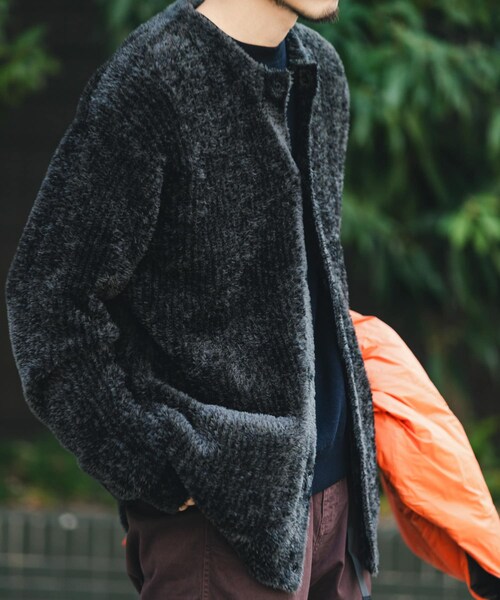 EKAL（エカル）の「OCTAカーディガン（カーディガン/ボレロ・メンズ・ブラック/グレー・M/L）」の6枚目の写真