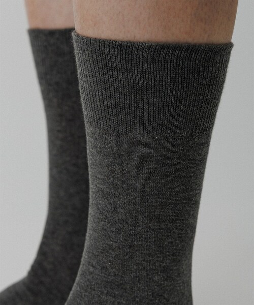 ADAM ET ROPE'（アダムエロペ）の「コーミング 天竺編みソックス（ソックス/靴下・メンズ・ブラック/チャコール/オフホワイト・L/M）」の12枚目の写真