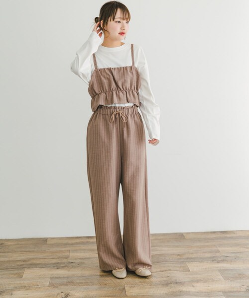 ITEMS URBANRESEARCH(アイテムズ アーバンリサーチ)の「ストライプシャーリングビスチェ(その他トップス・レディース・L.BEIGE/BRN・FREE)」の17枚目の写真
