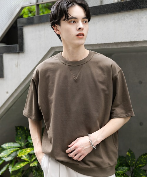 SENSE OF PLACE by URBAN RESEARCH（センスオブプレイスバイアーバンリサーチ）の「ライトスウェットショートスリーブTシャツ（Tシャツ/カットソー・メンズ・CHARCOAL/BROWN/OATMEAL/MINT・M/L）」の2枚目の写真