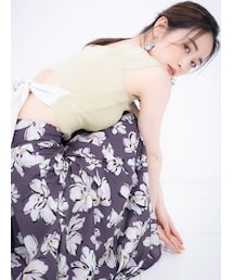 MERCURYDUO | 配色バックリボンコンパクトニット(ニット/セーター)