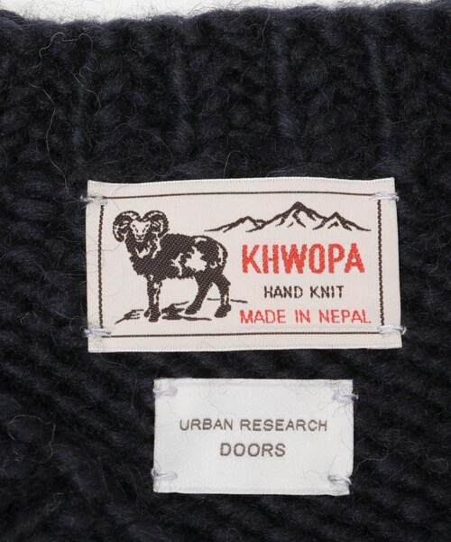 URBAN RESEARCH DOORS（アーバンリサーチドアーズ）の「『別注』KHWOPA×DOORS　ニットカーディガン（カーディガン/ボレロ・レディース・GRAY/NAVY・one）」の16枚目の写真