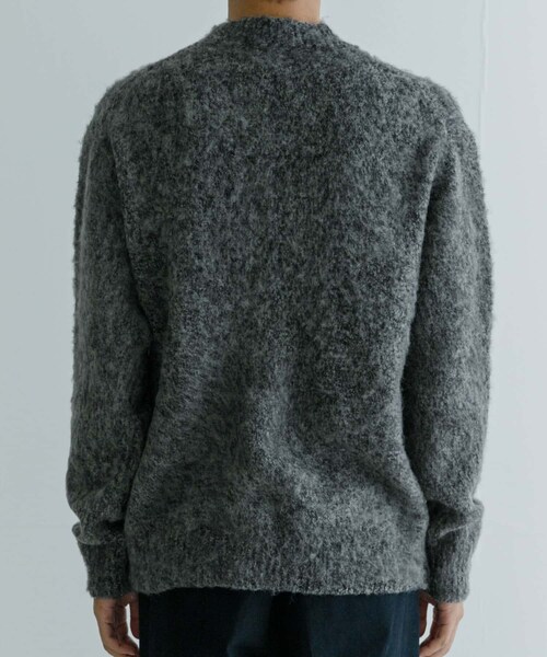 URBAN RESEARCH（アーバンリサーチ）の「new basic MOULINE SHAGGY KNIT（ニット/セーター・メンズ・CHARCOAL/NAVY・M/L）」の4枚目の写真
