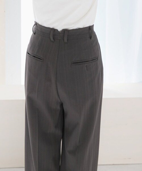 URBAN RESEARCH ROSSO（アーバンリサーチロッソ）の「ヘリンボーンラップストレートパンツ（その他パンツ・レディース・IVORY/CHARCOAL・36/38）」の20枚目の写真