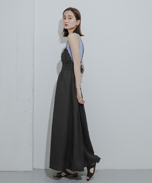SENSE OF PLACE by URBAN RESEARCH（センスオブプレイスバイアーバンリサーチ）の「チェックキャミワンピース（ワンピース・レディース・BLACK/NAVY/ORANGE・COMPACT/one）」の8枚目の写真
