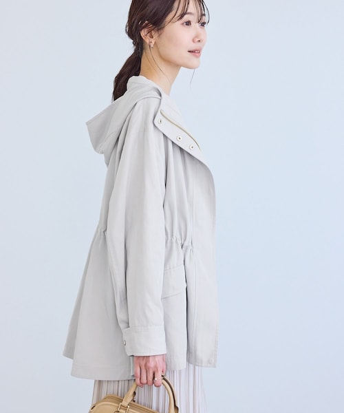 ROPE' PICNIC（ロペピクニック）の「ミドル丈マウンテンパーカー スプリングコート/花粉ガード・撥水（マウンテンパーカー・レディース・チャコール/ライトグレー/ダークブラウン/ネイビー・F）」の18枚目の写真