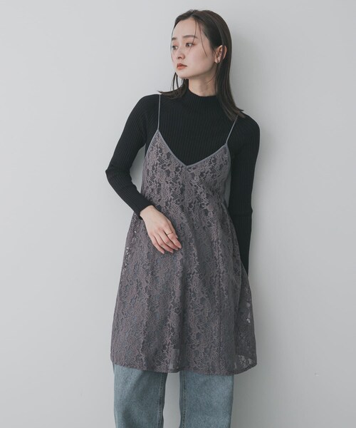 SENSE OF PLACE by URBAN RESEARCH(センスオブプレイスバイアーバンリサーチ)の「レースキャミチュニック(キャミソール・レディース・IVORY/GRAY/BLACK・One)」の17枚目の写真