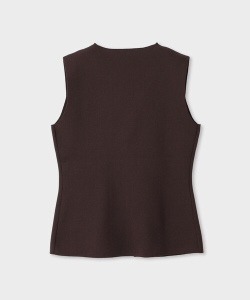 ROPE'(ロペ)の「【一部店舗限定】【REALM(レルム)】KNIT GILET|ノースリーブニット 26SS(ニット/セーター・レディース・ホワイト/ダークブラウン・38)」の16枚目の写真