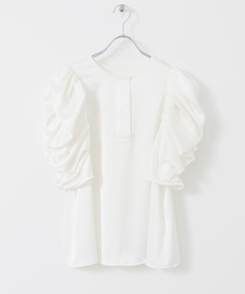 URBAN RESEARCH ROSSO（アーバンリサーチロッソ）の「Mewl　ボリュームパフスリーブブラウス（シャツ/ブラウス・レディース・WHITE/LGRAY・FREE）」の8枚目の写真