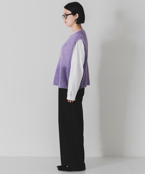 URBAN RESEARCH（アーバンリサーチ）の「『別注』WANDERUNG×URBAN RESEARCH　ニットベスト（ベスト・レディース・Purple/Gray/Yellow・FREE）」の7枚目の写真
